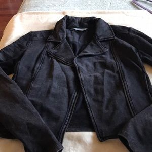 Cropped moto jacket